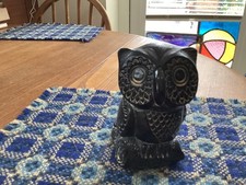 ardvark owl, soap stone, vintage, made in Canada