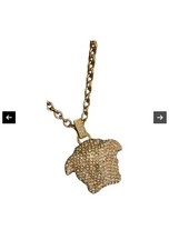 Versace gold medusa pendant - versace,