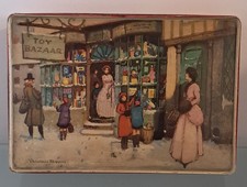 Antique Very Rare McVitie&Price Edinburgh biscuit tin "Christmas shoppers"