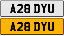 A28 DYU OLD STYLE 3X3 NUMBER PLATE ANN AMY ASH ADA ALF ALS AVA ANDY ANDREW