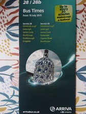 Arriva North East Timetable Routes 28 /28B. From 19th July 2015.