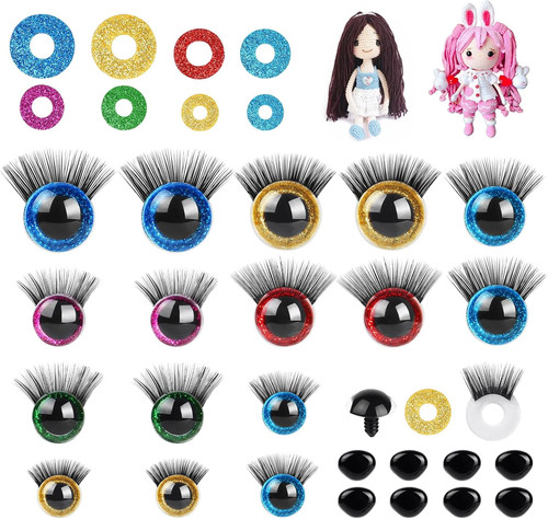 40pcs glitter safety eyes with - glitter,