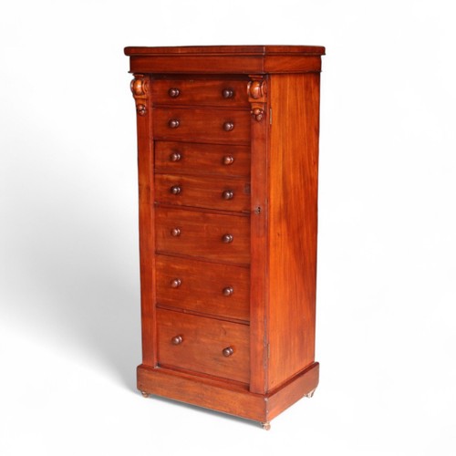 Victorian mahogany secretaire - mahogany,