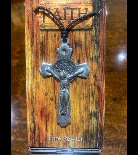 Fine large pewter - fine, crucifix