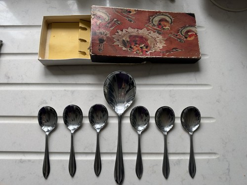 Fruit spoon set chrome plate - set,