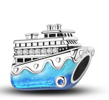 Blue Cruise Ship charm S925