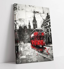 PAINTING OF RED LONDON BUS