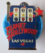 Vintage Planet Hollywood collector pin badge Las Vegas Fruit Machine