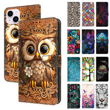 For iPhone 6 7 8 Plus SE XR XS Max 11 12 13 14 Wallet Flip Patterned Cover Case