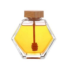 1pc hexagon glass - hexagon, honey