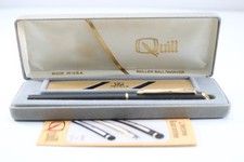 Vintage Quill Matt Black Rollerball Pen (Cased & Refills)