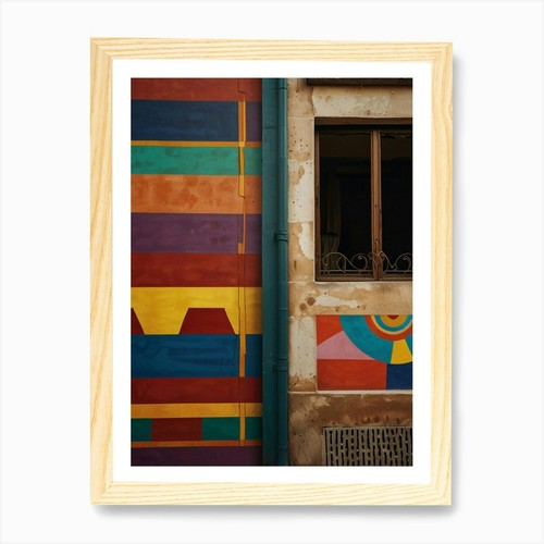 Colorful facade building - a,