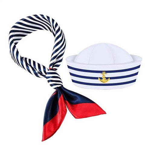Marine sailor hat scarf set - marine,