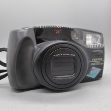 Pentax Zoom 105 Super 35mm Film Point and Shoot Camera Black Tested