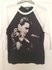 Official Graceland Elvis Presley 1968 Black w, White Long Sleeve T Shirt Size L
