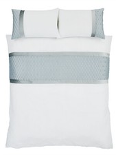 **SECONDS**  Catherine Lansfield Sequin Cluster Duck Egg Duvet Cover Superking