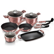 Berlinger Haus 12 Pc Cookware Set With Grill No Stick Pots Pans Induction Tools