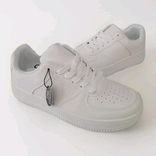 Mens White Trainers White Lace