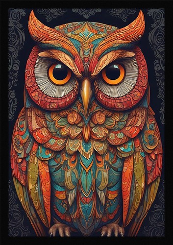 Intimate owl framed wall - intimate,