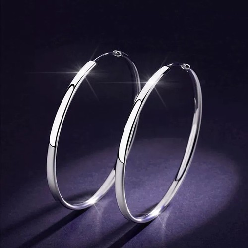925 sterling silver big - silver, circle