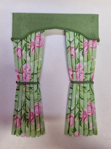 Dolls house miniature curtains - house,