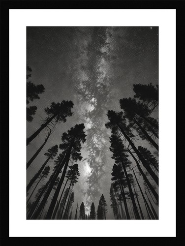 Serene milky way framed wall - milky,