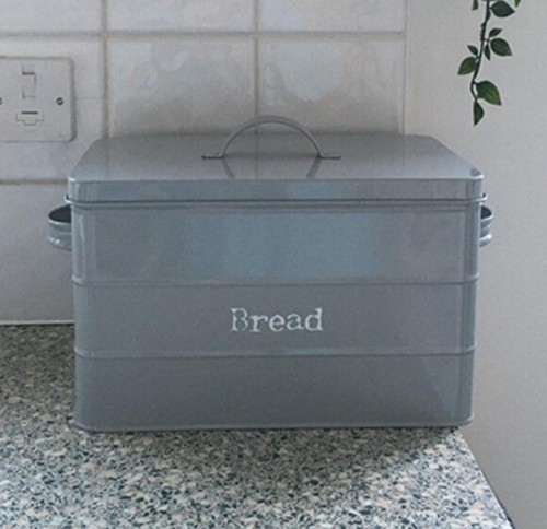 Grey metal bread - grey,