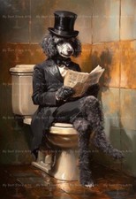 TUXEDO POODLE DOG ART PRINT