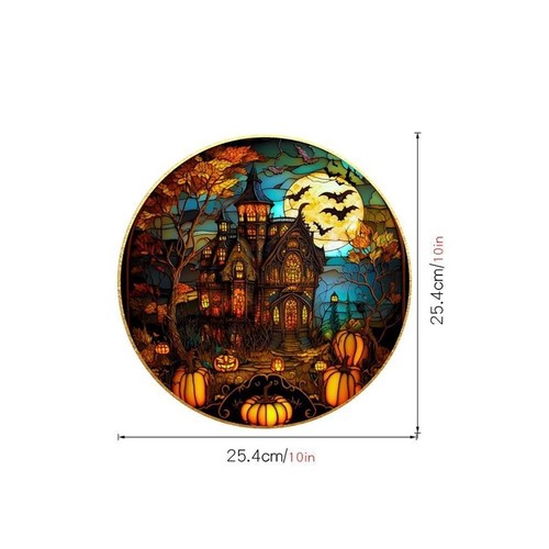 Halloween stained glass - glass, window