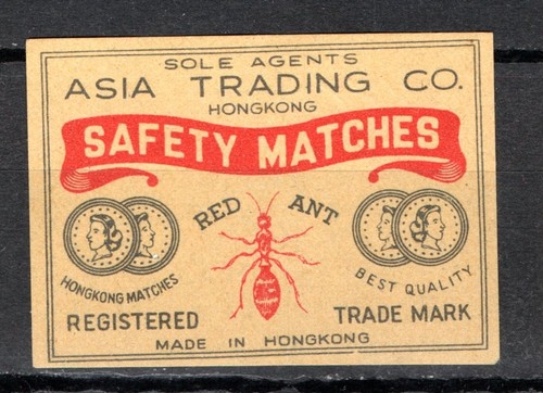 Matchbox labels china red - labels, china-