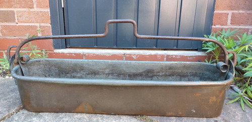Antique french copper trough - french,