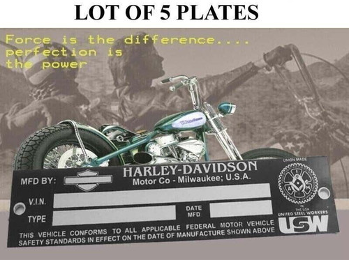 Data plate tag harley evo - data,
