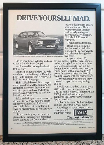 Framed original classic car - framed,