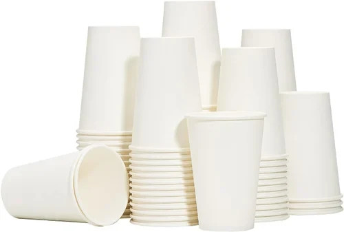 7oz water drinking white cups - water,