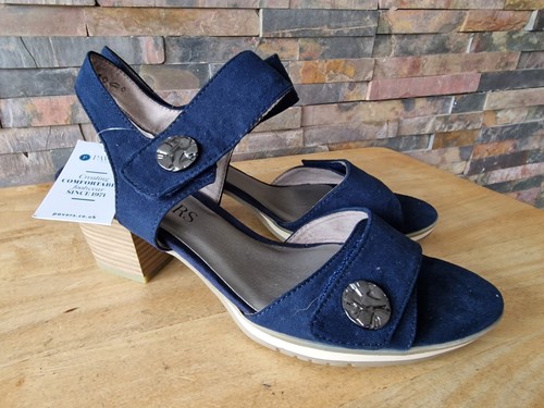 Paver blue suede strap block - strap,