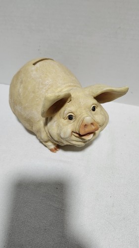 Piggy bank resin pot - piggy, bank,