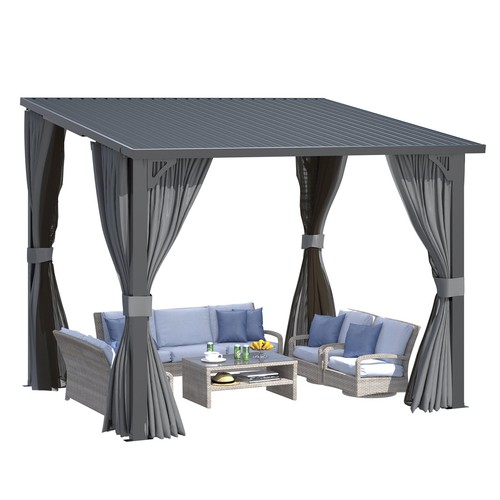 Wall mounted hardtop gazebo - wall,