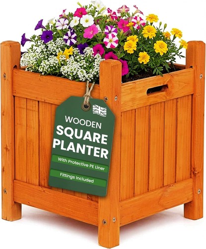 Wooden planter square - wooden,