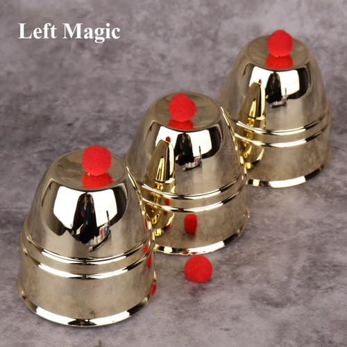 Large gold cups balls magic - large,
