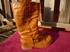Rieker Ladies Tan Mid Calf Warm Lined Winter Boots Size 37 / 4 .