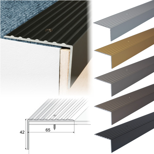 Aluminium stair nosing edge - aluminium,