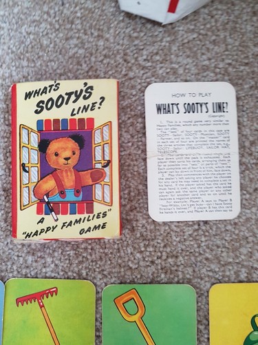 Sooty vintage card game happy - vintage,