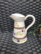 Vintage creamer jug handpainted 1975 Lord Nelson Pottery, Posy Vase, creamer jug