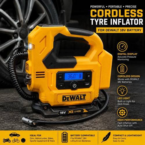 Dewalt cordless tyre inflator - tyre,