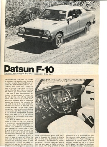 1976 datsun road - f-10, 4