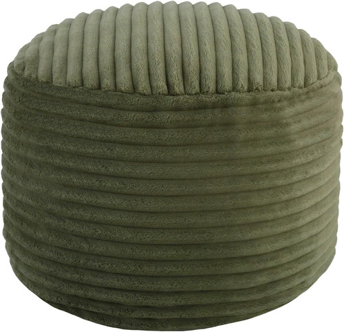 Stuffed round pouf ottoman - stuffed,
