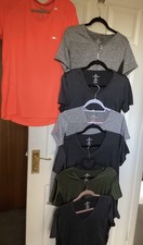 Exercise T Shirts Quick Dry Bulk SEVEN ITEMS M + 1 L