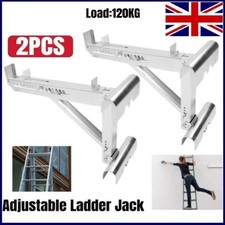 Ladder Jack  for Scaffolding Extensions and Work Platforms Adjustable 2 Pcs New