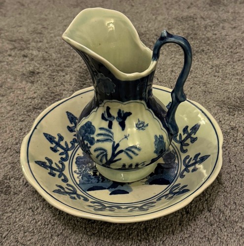 Chinese jug bowl - chinese, blue