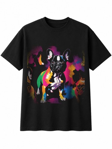 French bulldog brushstroke dog - bulldog,